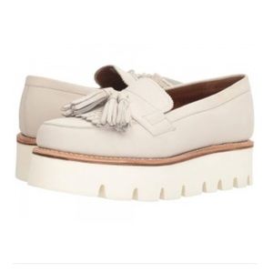 Grenson Claudia Flatform Mocassins | Ivory